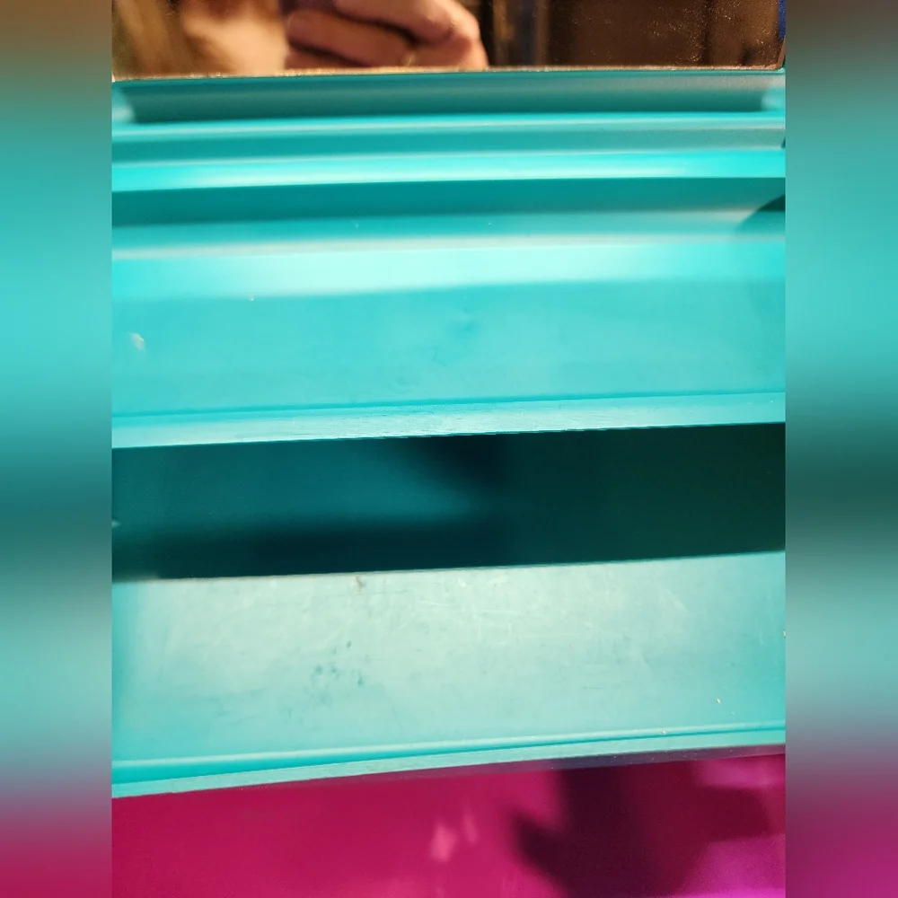 Vintage Purple/teal Caboodle Storage Box